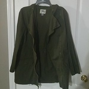 Old Navy Utility Moto Jacket - Army Green Size S